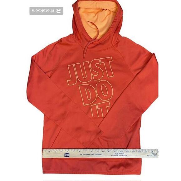 Nike Womens Just Do It Orange Hoodie XS Like New - Picture 4 of 5